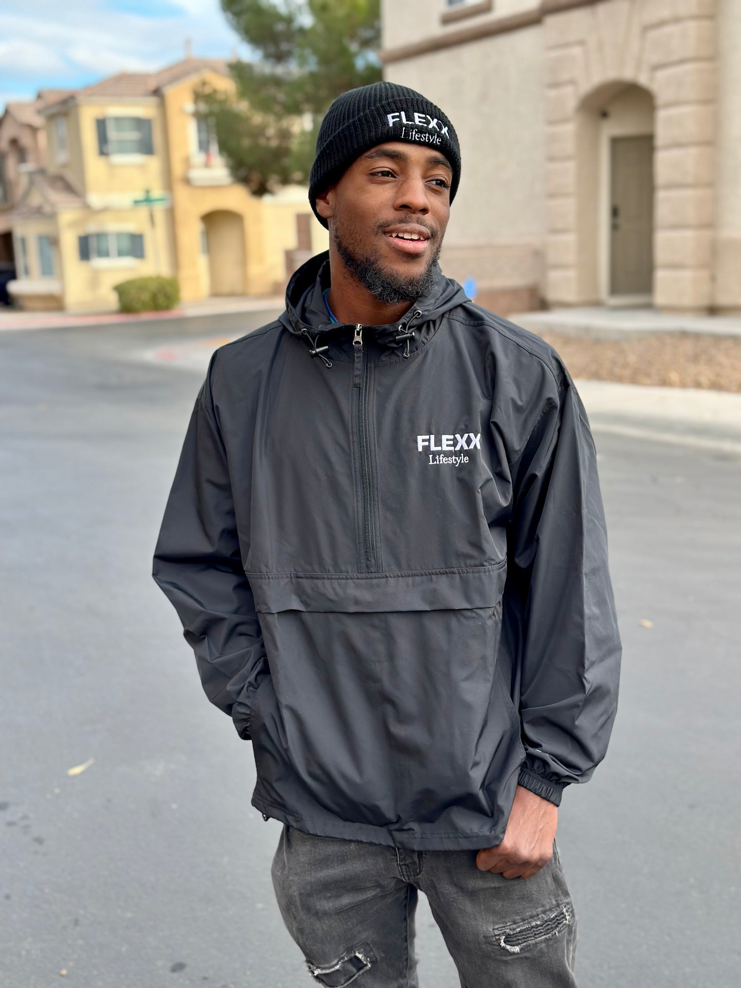 FLEXX Lifestyle Embroidered Champion Packable Jacket