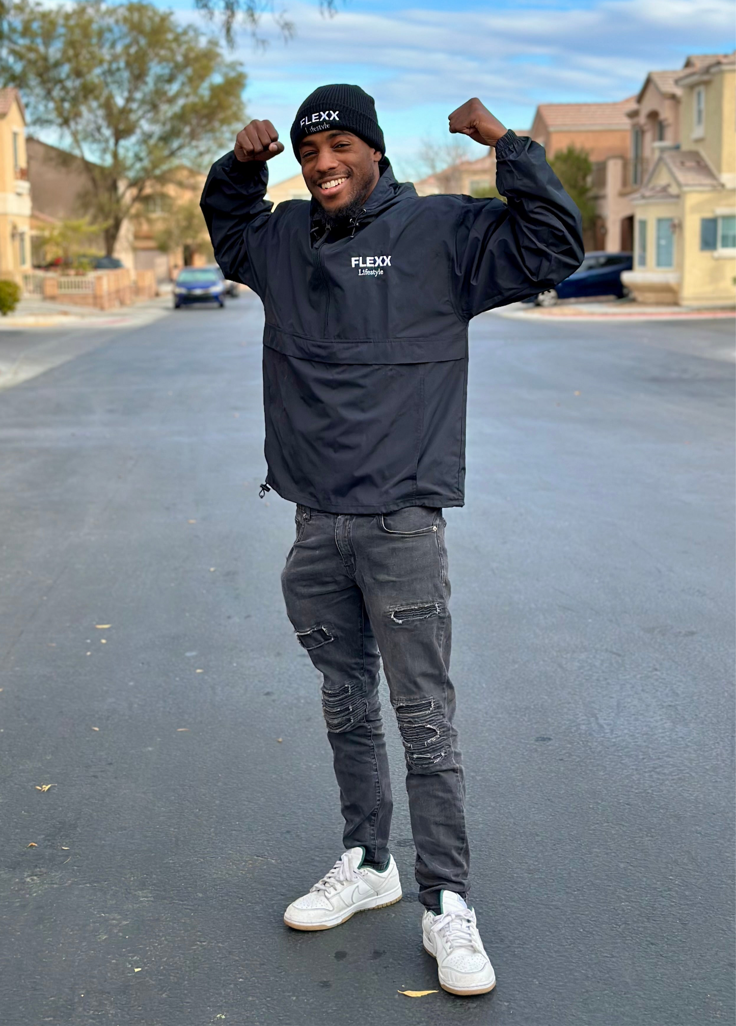 FLEXX Lifestyle Embroidered Champion Packable Jacket