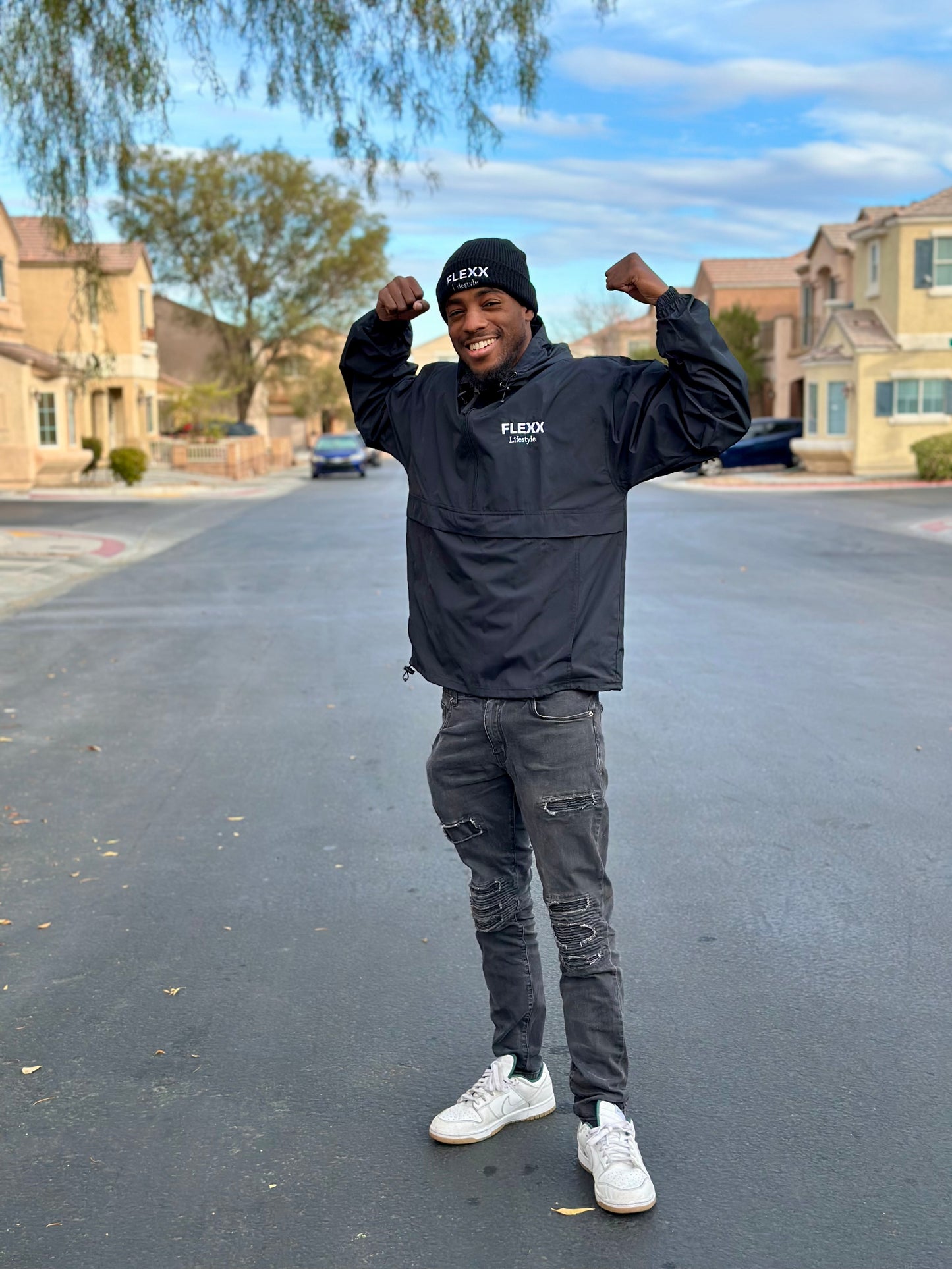 FLEXX Lifestyle Embroidered Champion Packable Jacket