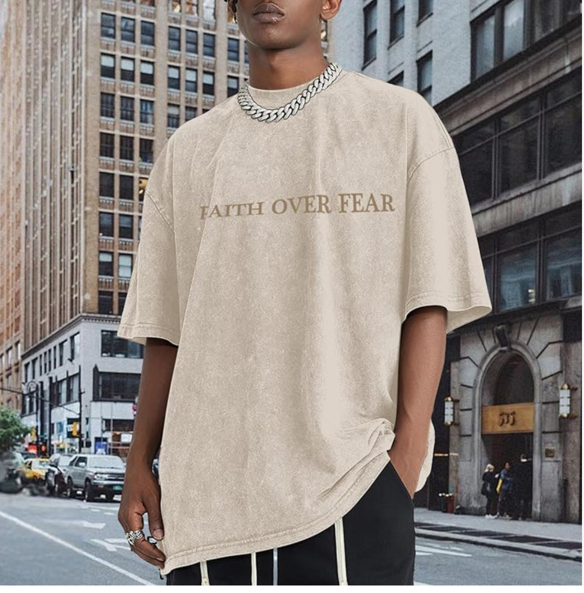 Faith Over Fear T-Shirt – Men’s Christian Streetwear